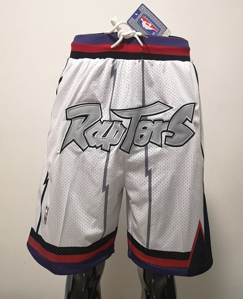 2020 Men NBA Toronto Raptors  white shorts